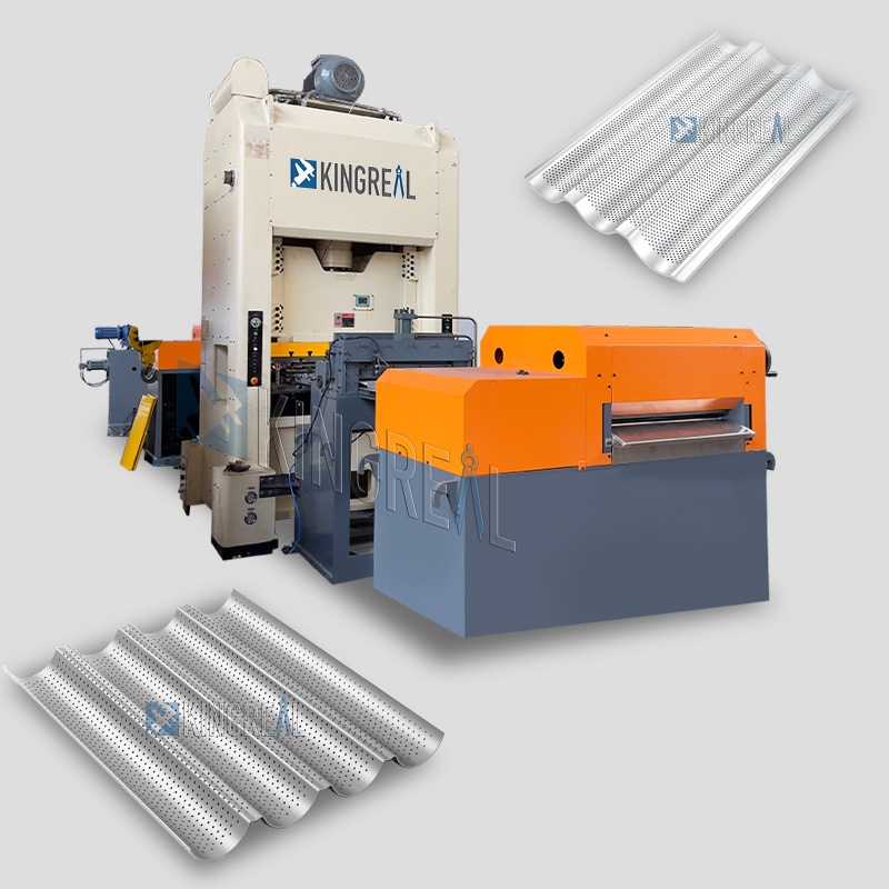 Metalinio bageto padėklo perforuota perforavimo mašina